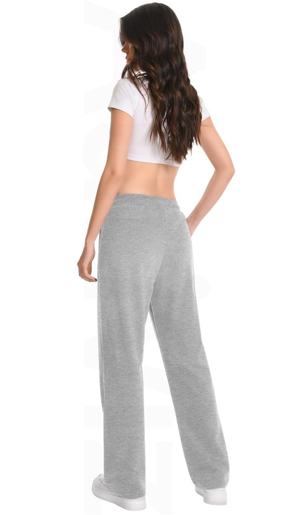 61Xx64lKtFL.jpg Widen Waistband Sweat Pants for Women Exposed Pockets Lounge Sweatpants Straight Leg Pants 29???? Inseam