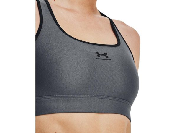 61Y8ceqYuPL.jpg Women's HeatGear Armour Mid Padless Sports Bra - 1373865-012 - Pitch Gray/Black/Black - XS