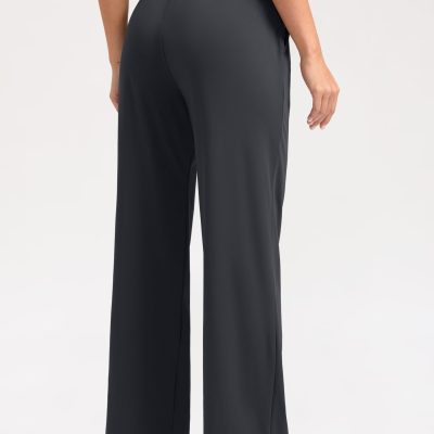 Wide Leg Pants Woman 28"/30" Lightweight Drawstring Sweatpants Women's Casual Lounge Yoga Pants with Pockets