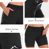 Women 2 in 1 Running Shorts High Waisted Athletic Shorts Gym Workout Shorts with Liner Zipper Pockets