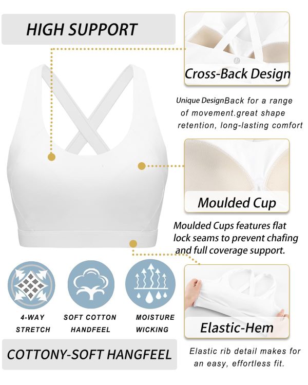 61bRxcDeyLL.jpg Sports Bra for Women High Support Molded Cup Strappy Running Sports Bras Workout Sports Bra