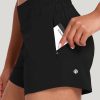 Agile Running Shorts for Women, High Waisted Athletic Shorts Lined Workout Shorts with Zipper Pocket 4"