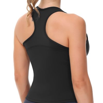Womens' Racerback Workout Tank Tops with Built in Bra Sleeveless Slim Fit