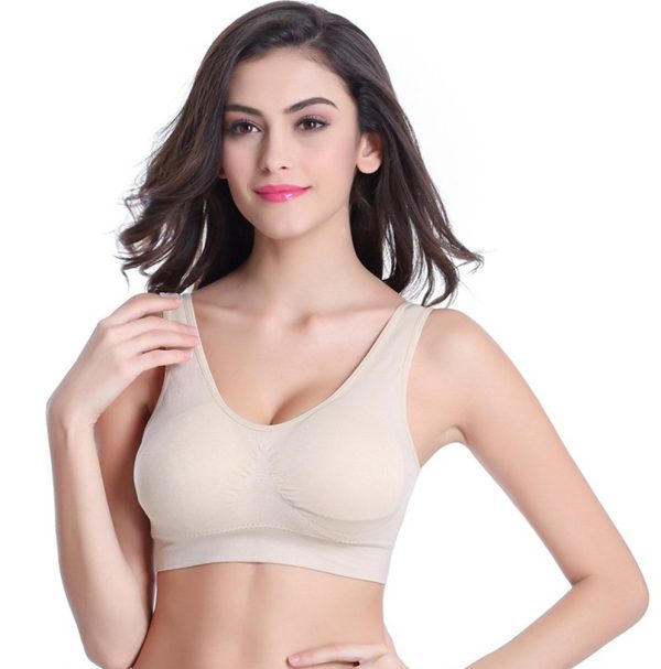 61gPpmKgfvL.jpg Women's 3 Pack Seamless Comfortable Sports Bra with Removable Pads