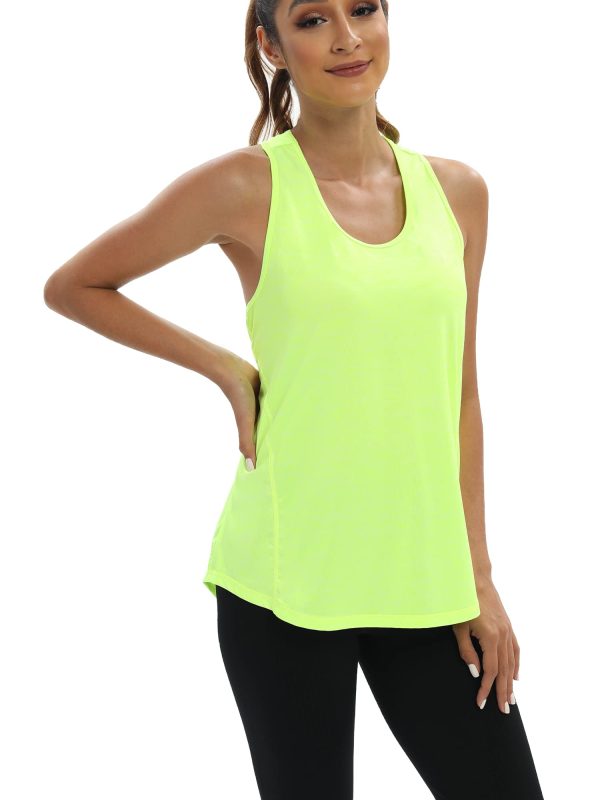61gZUogDqwL.jpg Womens Workout Tops Open Back Racerback Tank Tops Sleeveless Yoga Athletic Running Shirts Gym Clothes for Women