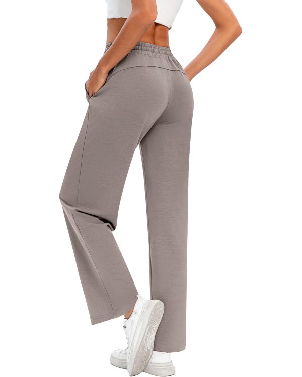 61h0PBondkL.jpg 2 Pack Women Sweatpants Drawstring Waist Loose Yoga Baggy Joggers Casual Wide Leg Pants with Pockets