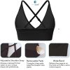 Women's Sports Bras Adjustable Deep V Neck Bras Wireless Spaghetti Strap Criss Cross Padded Low Support Sexy Bras
