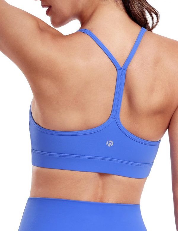 61kojmVPzwL.jpg to Freest Y Back Sports Bras for Women Spaghetti Thin Strap Workout Bras Wirefree Padded Racerback Yoga Bras