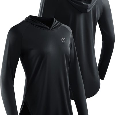 Women's Sun Protection Running Shirts Workout Athletic Shirts with Hoods