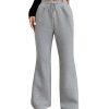 Women's High Waisted Drawstring Waist Wide Leg Sweatpants Casual Lounge Pants with Pockets