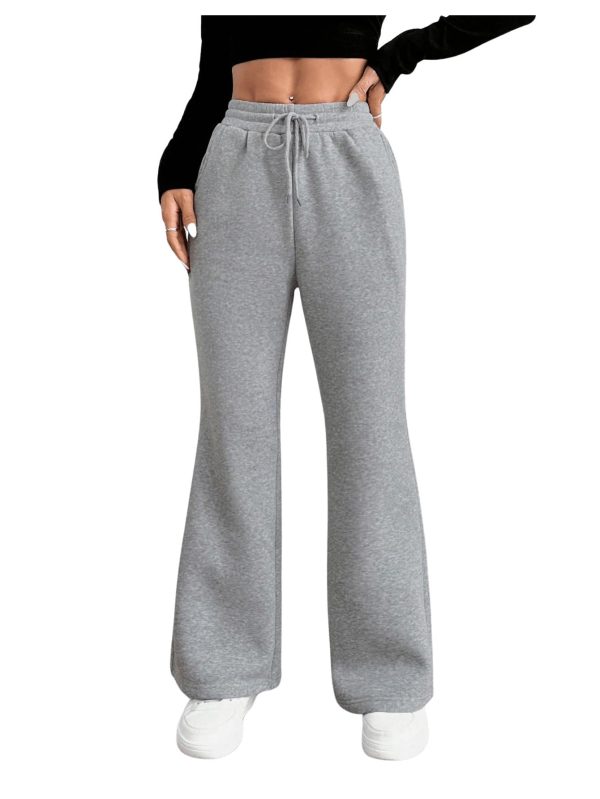 61l1iUkXLzL.jpg Women's High Waisted Drawstring Waist Wide Leg Sweatpants Casual Lounge Pants with Pockets