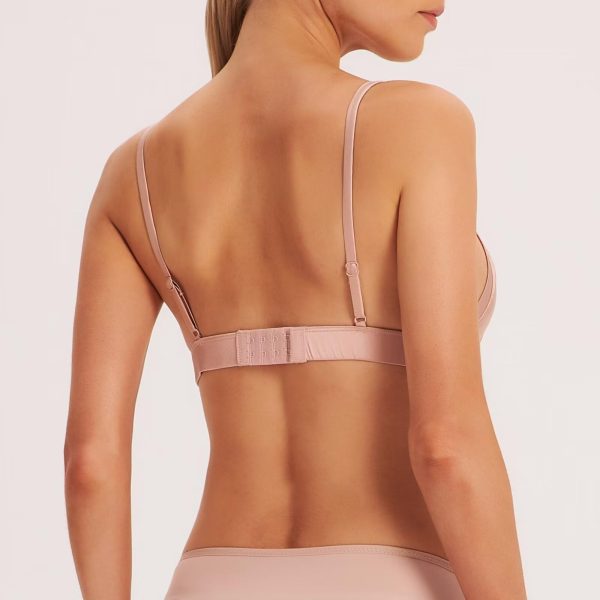 61mC2klejsL.jpg Women's Silk Satin Triangle Bralette Soft Cup Wireless Bra with Removable Pad