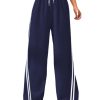 Quenteen Women's Wide Leg Sweatpants Casual High Waisted Straight Sweat Pants Drawstring Joggers with Pockets