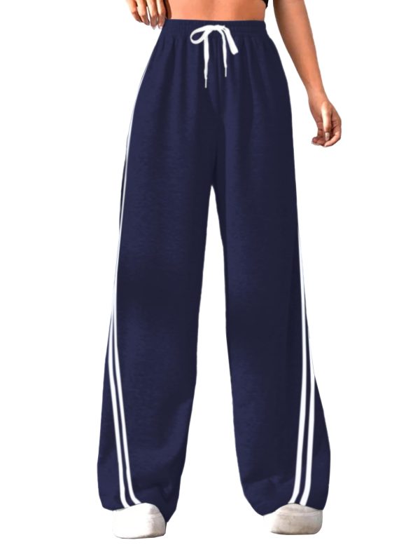 61mXwOjsxxL.jpg Quenteen Women's Wide Leg Sweatpants Casual High Waisted Straight Sweat Pants Drawstring Joggers with Pockets