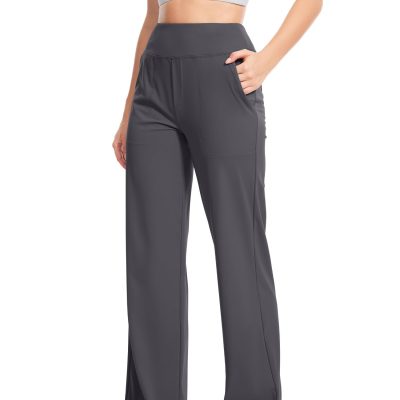 Yoga Pants Women Wide Leg Pants High Waist Stretch Dress Casual Sweatpants Lounge Pants with Pockets