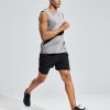 Men??s Sleeveless Tank Top Dry Fit Workout Muscle Tee Shirt for Running Athletic Gym Sports Training, Moisture Wicking