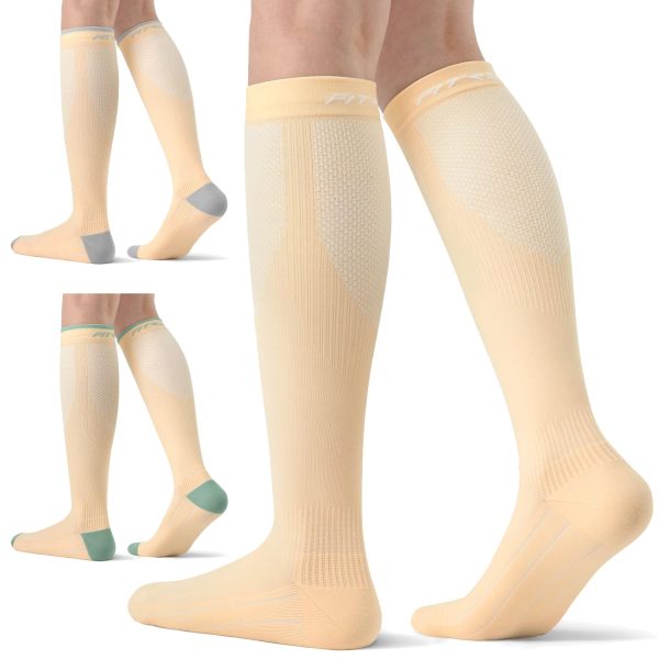 61oLkutMsoL.jpg 3 Pairs Compression Socks for Women and Men 20-30mmHg-Circulation Support Socks