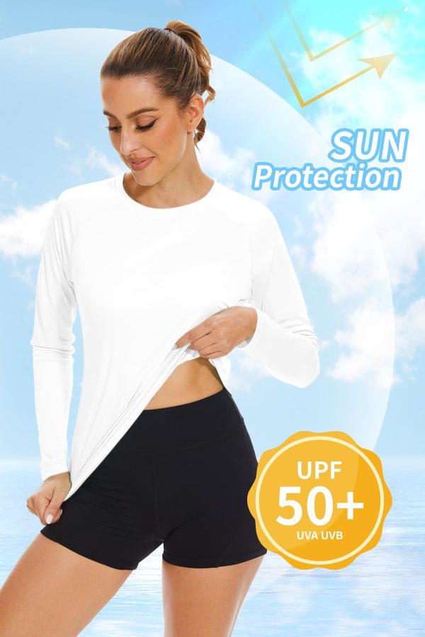 61rpBz3QHL.jpg Women's UPF 50+ Sun Protection Quick Dry Shirts Hiking Long Sleeve Tops