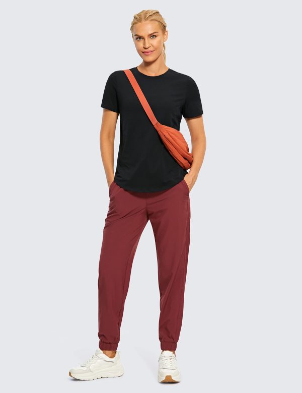 61t6lq4Yb4L.jpg Women's Pima Cotton Short Sleeve Workout Shirts Casual Yoga T-Shirt Soft Athletic Top