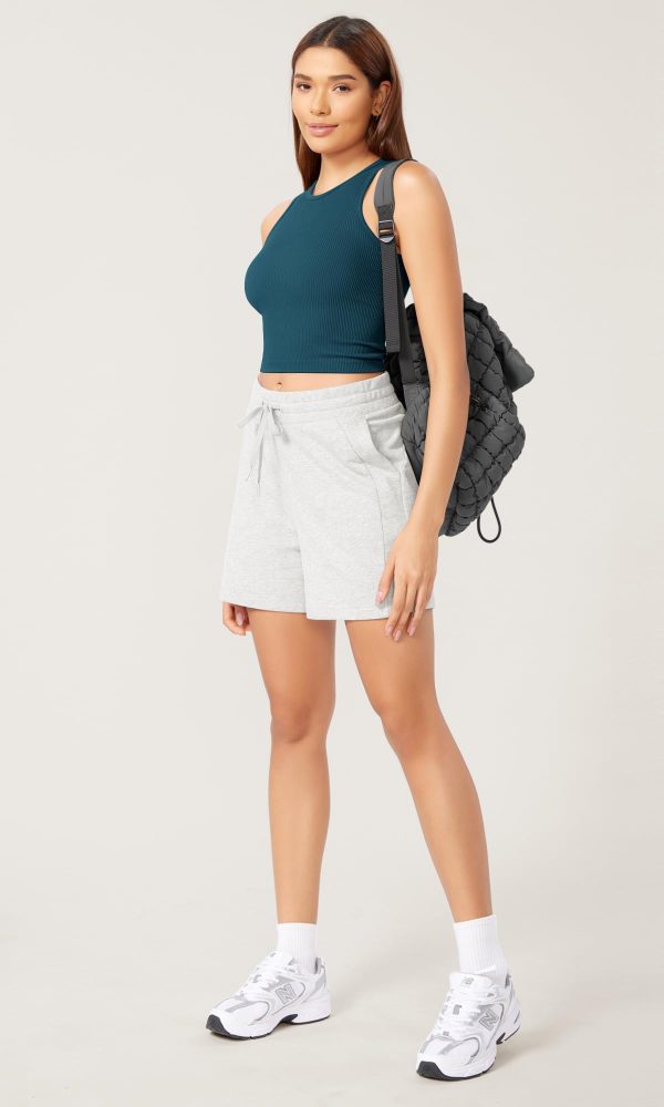 61t90uy01UL.jpg 3-Pack Seamless Crop Tank for Women Ribbed Soft High Neck Cropped Tops