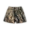 Men's Real Tree Print Mesh Shorts Lightweight Breathable Quick-Dry Running Gym Shorts for Outdoor Casual Wear