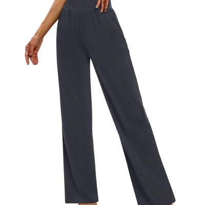 3 Pack Women's Lounge Pants, Cozy Wide Leg Lounge Pants with Pockets Loose Flowy Yoga Sweatpants Workout Comfy Jogger