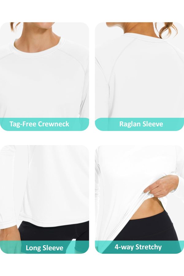 61v0XfE0UqL.jpg Women's UPF 50+ Sun Protection Quick Dry Shirts Hiking Long Sleeve Tops
