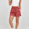 Athletic Shorts for Women Gym Workout Running Shorts Quick Dry with Zipper Pockets Elastic High Waisted Fitness