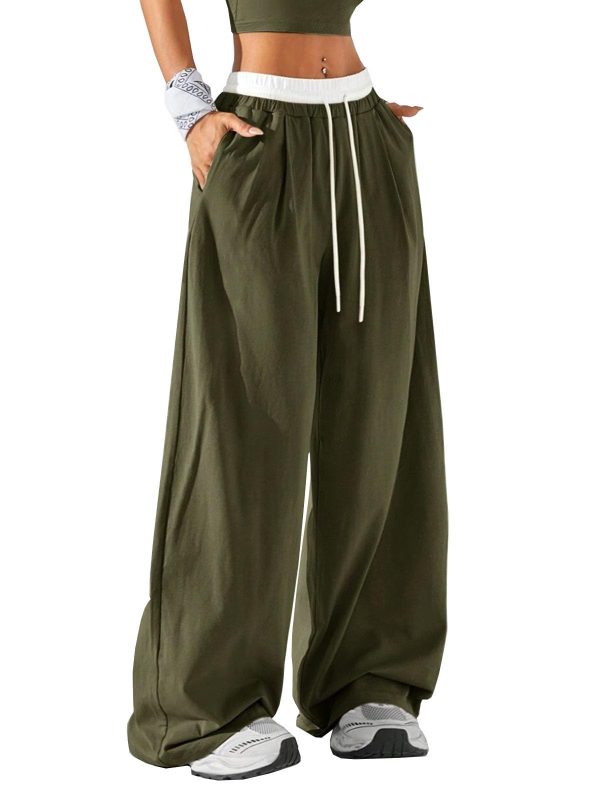 61zkWjrHwL.jpg Womens Sweatpants Wide Leg Pants Casual Palazzo Flowy Trouser Woman High Waisted Loose Fit Lounge Pant Comfy 2025