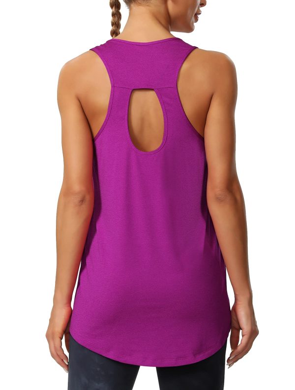 71-8nO6FARS.jpg Womens Workout Athletic Tank Tops Loose Gym Yoga Racerback Sleeveless Running Sports Shirts Tops