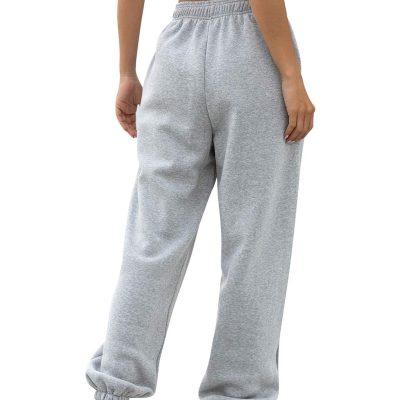 Women Sweatpants Baggy High Waisted Cinch Bottom Athletic Joggers Sweat Pants with Pockets
