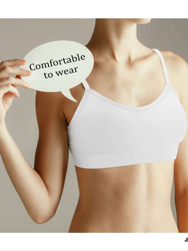 710dDmh799L.jpg 4 Pieces Neck Bralettes Wireless Cami Bra Tank Top Bra Sports Bra for Women Girls (Black, Brown, Army Green, White,Small)
