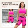 4 Piece Women Workout Shorts Tie Dye High Waist Butt Lift Shorts Tight Women Workout Gym Yoga Sports Shorts