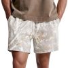 Camo Sweats Shorts for Men Women Elastic Waist Drawstring Camouflage Workout Shorts Maple Leaf Athletic Gym Shorts