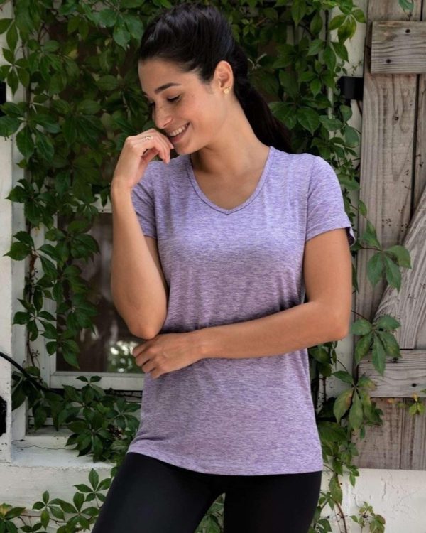 713tKitKSlL.jpg 5 Pack: Women's Short Sleeve V-Neck Activewear T-Shirt Dry-Fit Wicking Yoga Top (Available in Plus)