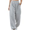 Women Sweatpants Baggy High Waisted Cinch Bottom Athletic Joggers Sweat Pants with Pockets