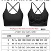 Sports Bras for Women,Sexy Crisscross Back Seamless Padded Sports Bra Medium Support with Removable Pads