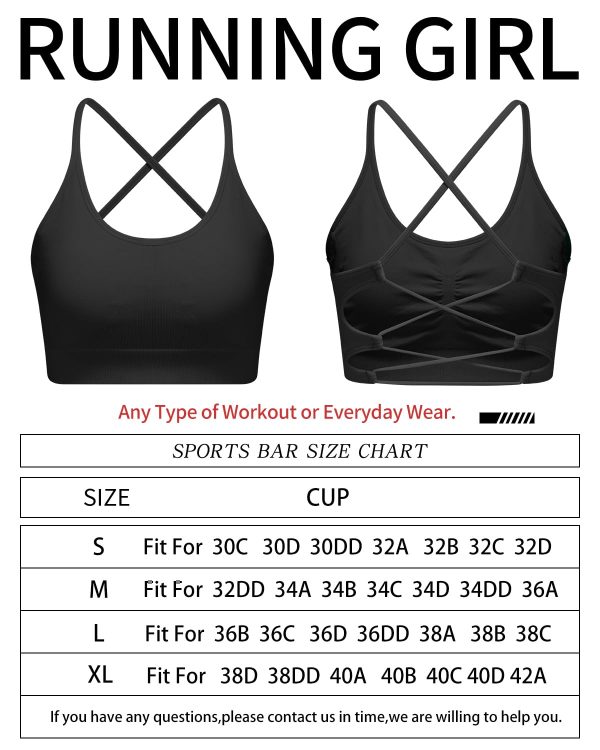 717PNXSAkGL.jpg Sports Bras for Women,Sexy Crisscross Back Seamless Padded Sports Bra Medium Support with Removable Pads