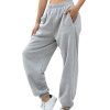Women Sweatpants Baggy High Waisted Cinch Bottom Athletic Joggers Sweat Pants with Pockets