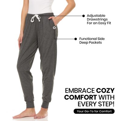 3 Pack: Womens Cotton Joggers - 100% Cotton Lounge Athletic Casual Sleep Casual Pajama PJ Pants Sweatpants