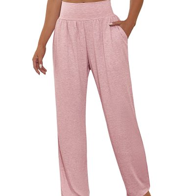 3 Pcs Women's Wide Leg Yoga Pant Comfy Loose High Waist Lounge Waist Lounge Casual Athletic Workout Joggers Apparel