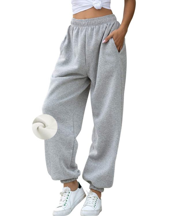 71CTTPfdVIL.jpg Women Sweatpants Baggy High Waisted Cinch Bottom Athletic Joggers Sweat Pants with Pockets