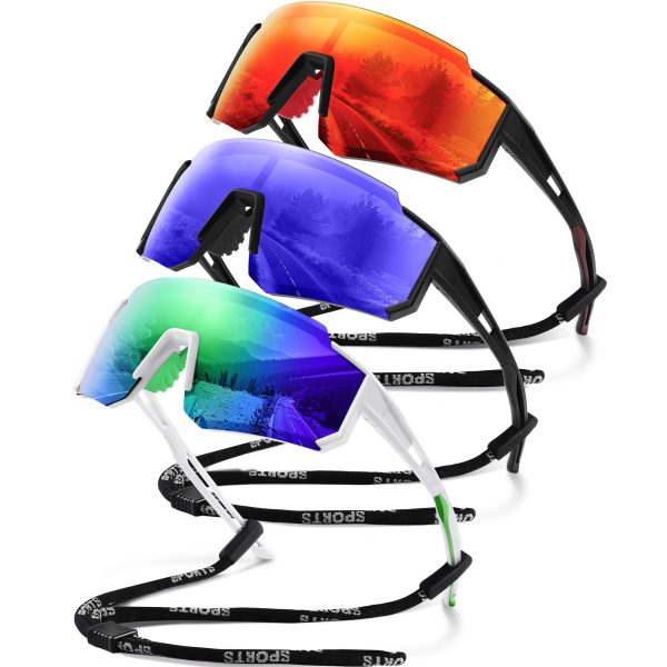71Dsu20feZL.jpg Polarized Sport Sunglasses for Men and Women, Lightweight TR90 Sun Glasses with UV Protection for Cycling Running