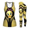 Cartoon Character Yoga Sets for Women 2 Piece, Women Workout Sets, Tank Top and Leggings Set, Women's Activewear Leggings