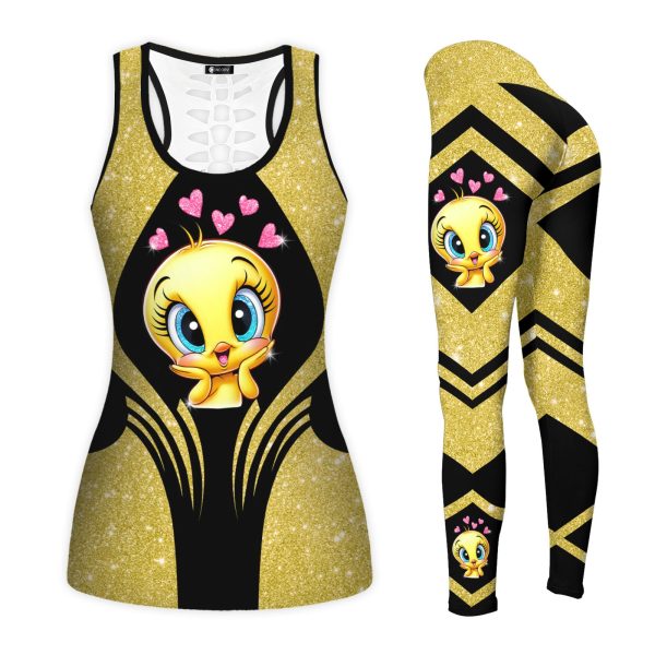 71EwuRyPZLL.jpg Cartoon Character Yoga Sets for Women 2 Piece, Women Workout Sets, Tank Top and Leggings Set, Women's Activewear Leggings