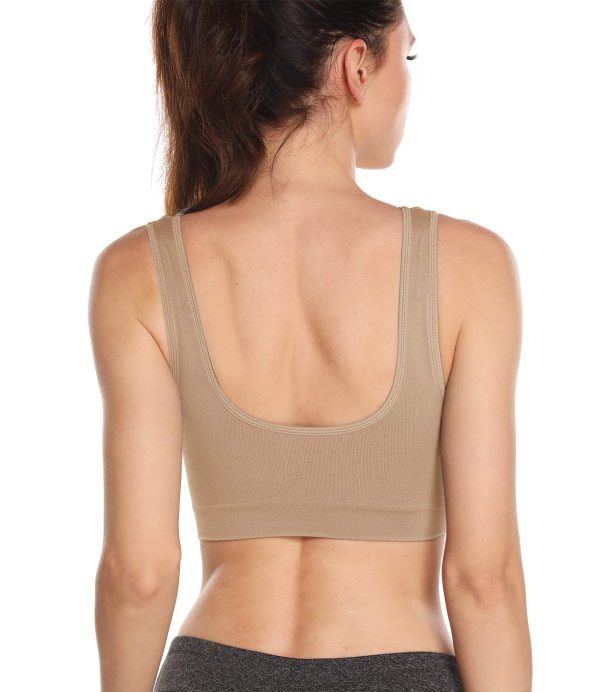 71HCFEvapQL.jpg 3 Pack Sports Bras for Women Wirefree Padded Workout Yoga Gym Fitness Bra Medium Support