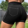 5"/8" High Waisted Yoga Biker Shorts with Pockets for Women - Butt Lifting Workout Spandex Booty Gym Shorts