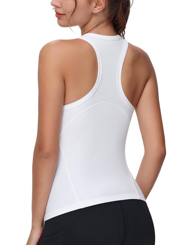 71IYwTzODYL.jpg Women's Racerback Workout Tank Tops Slim Fit Soft Sleeveless Yoga Shirts