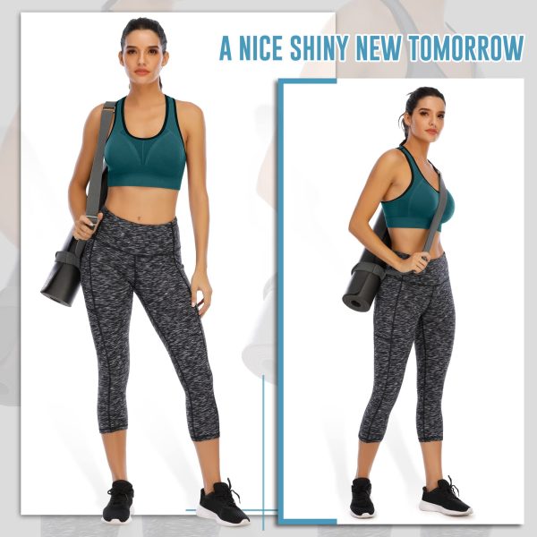71JaKeX5QxL.jpg Sports Bras for Women High Impact Racerback Sports Bra Seamless Padded Sports Bra Yoga Bras Workout Bra Activewear Bra