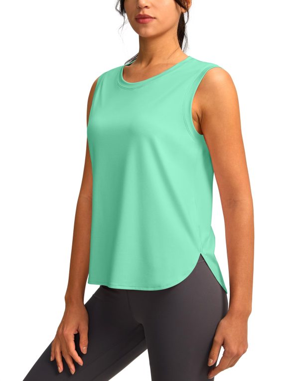 71JrIxRFxML.jpg Women's Workout Tank Tops Lightweight Sleeveless Workout Tops Loose Fit Yoga Athletic Running Shirts